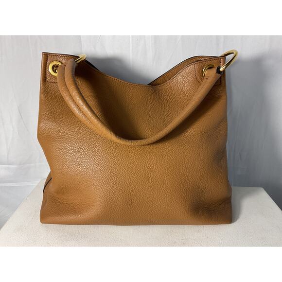 Prada 'Vitello' Brown Leather Phenix Shoulder Bag - Picture 4 of 6